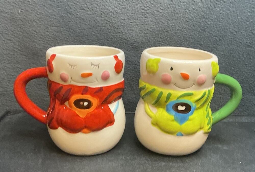 Bay Island Inc. Holiday Snowman Coffee Cups